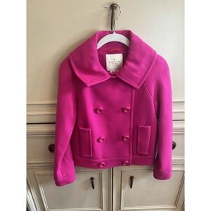 Kate Spade NWT Pink Kendra Jacket XS Bright This Way Y2K Wool BARBIECORE READ
